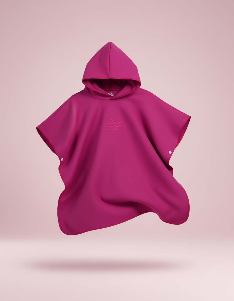 Microfiber Poncho - Hot Pink