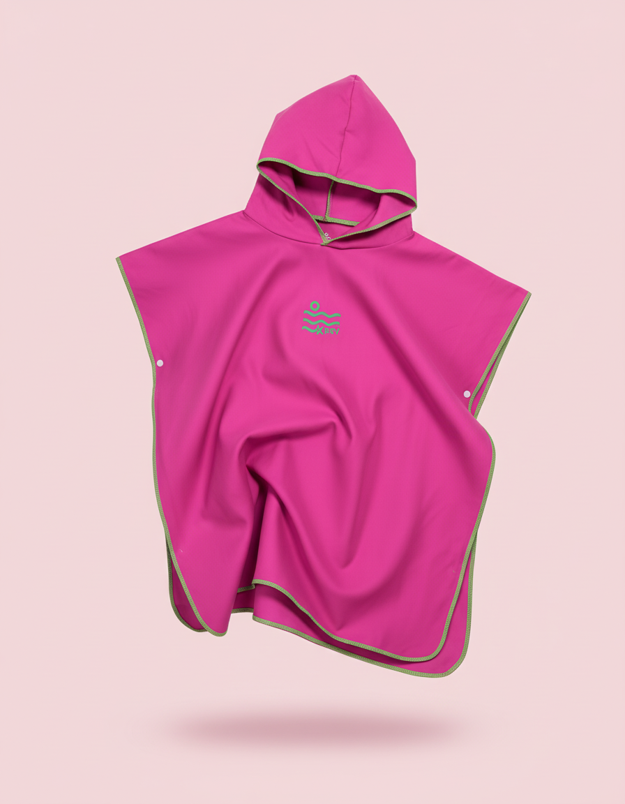 Microfiber Poncho - Hot Pink