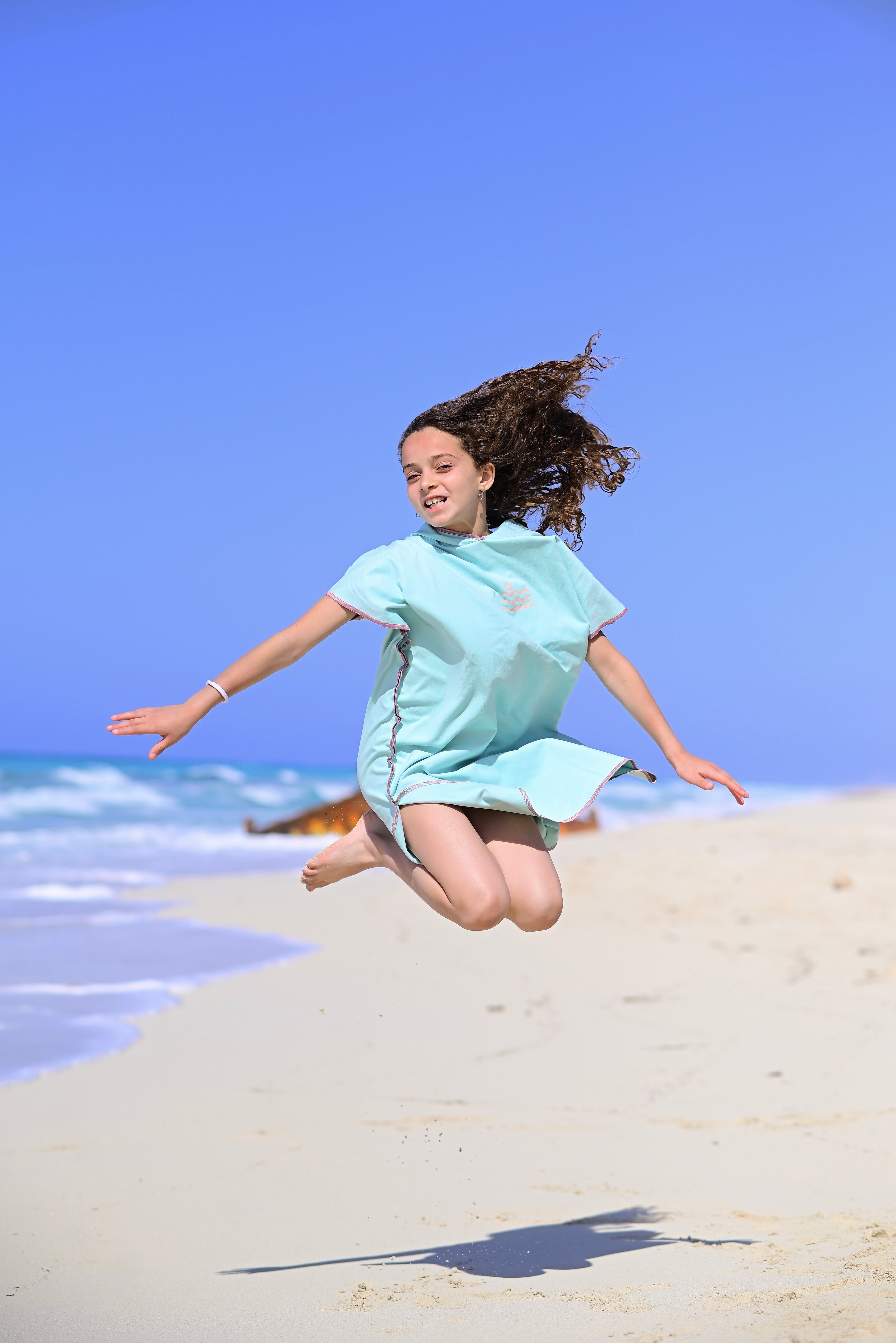 Microfiber Poncho - Baby Blue