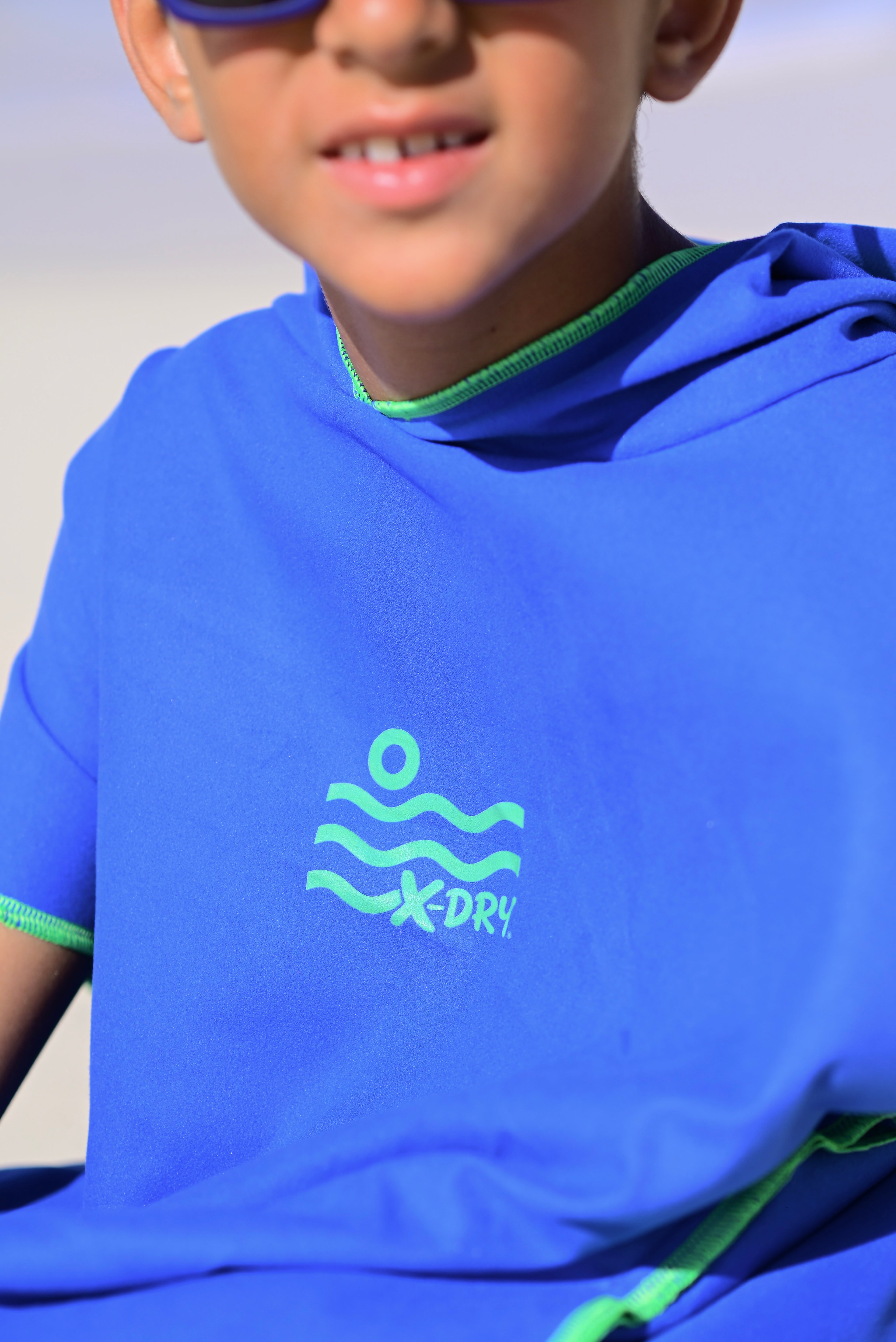 Microfiber Poncho - Blue