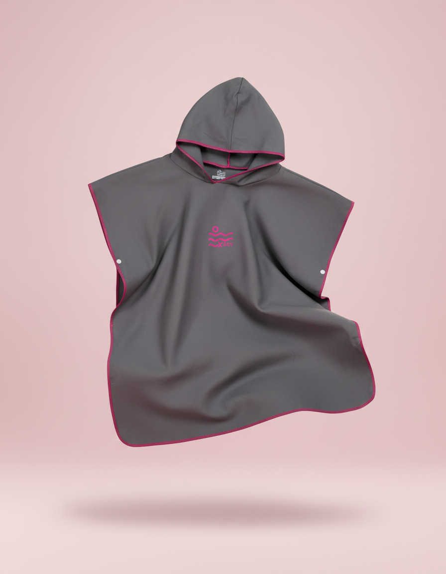 Microfiber Poncho - Grey