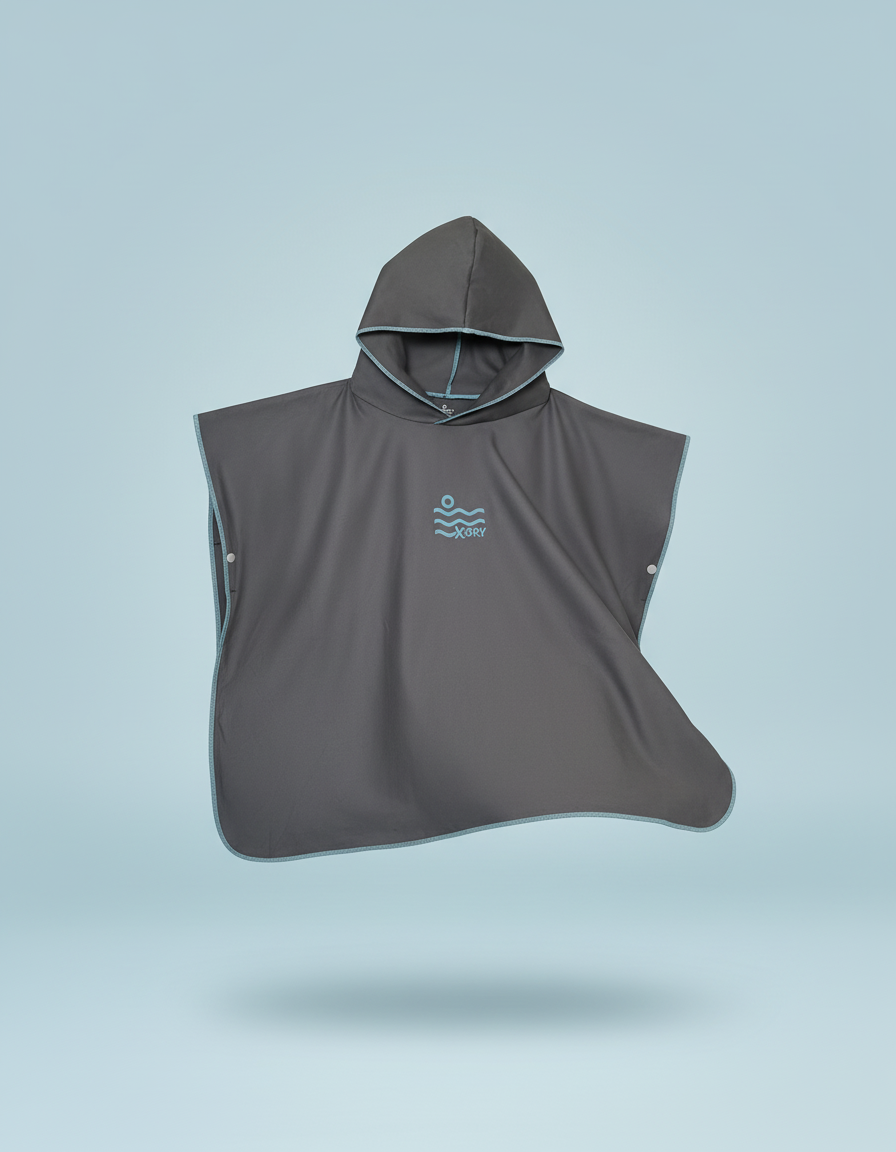 Microfiber Poncho - Grey