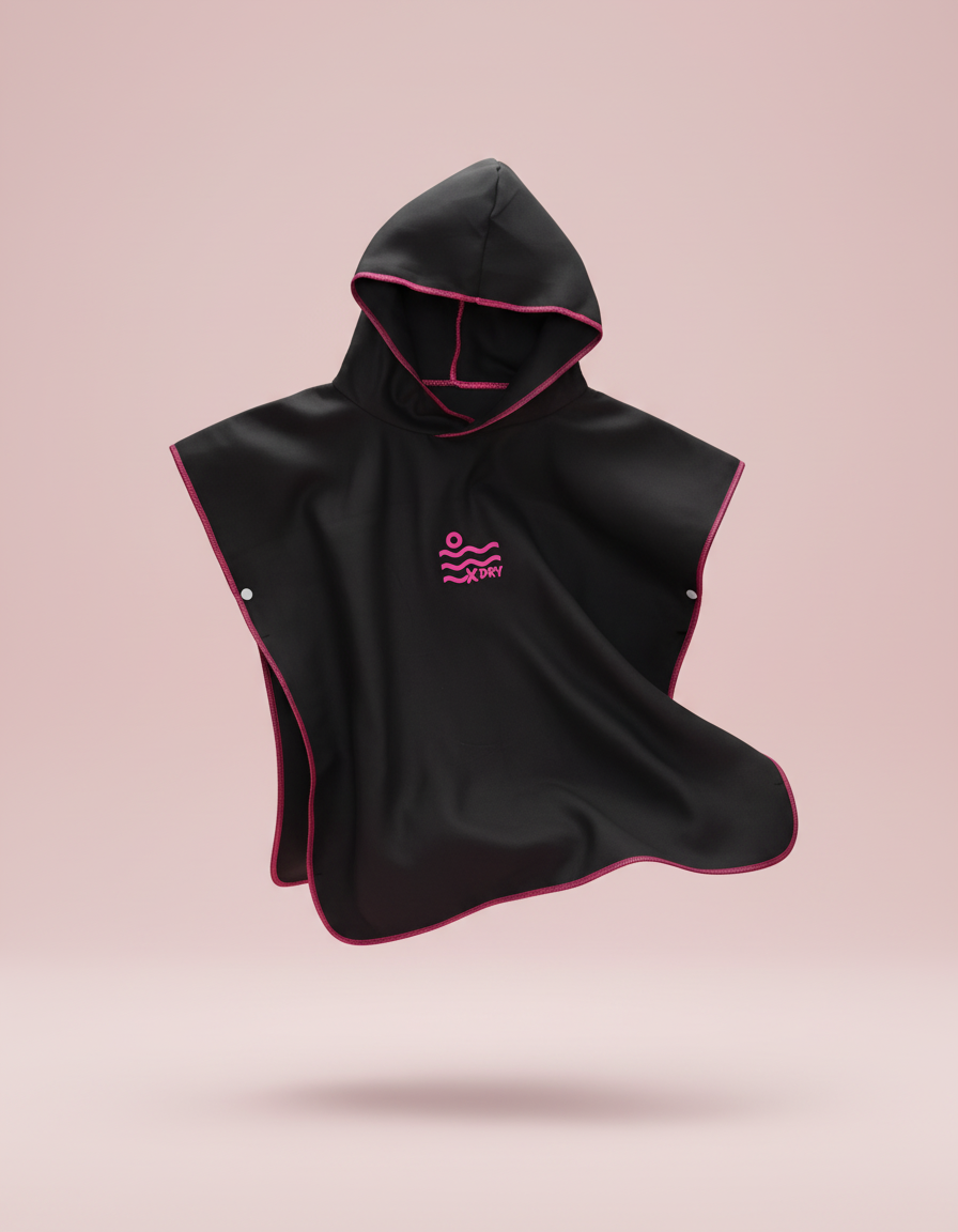 Microfiber Poncho - Black