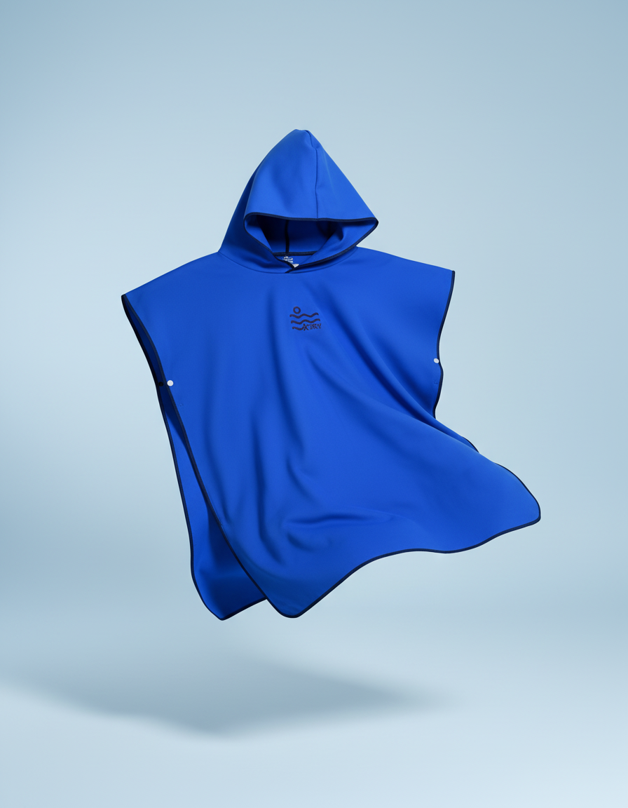 Microfiber Poncho - Blue