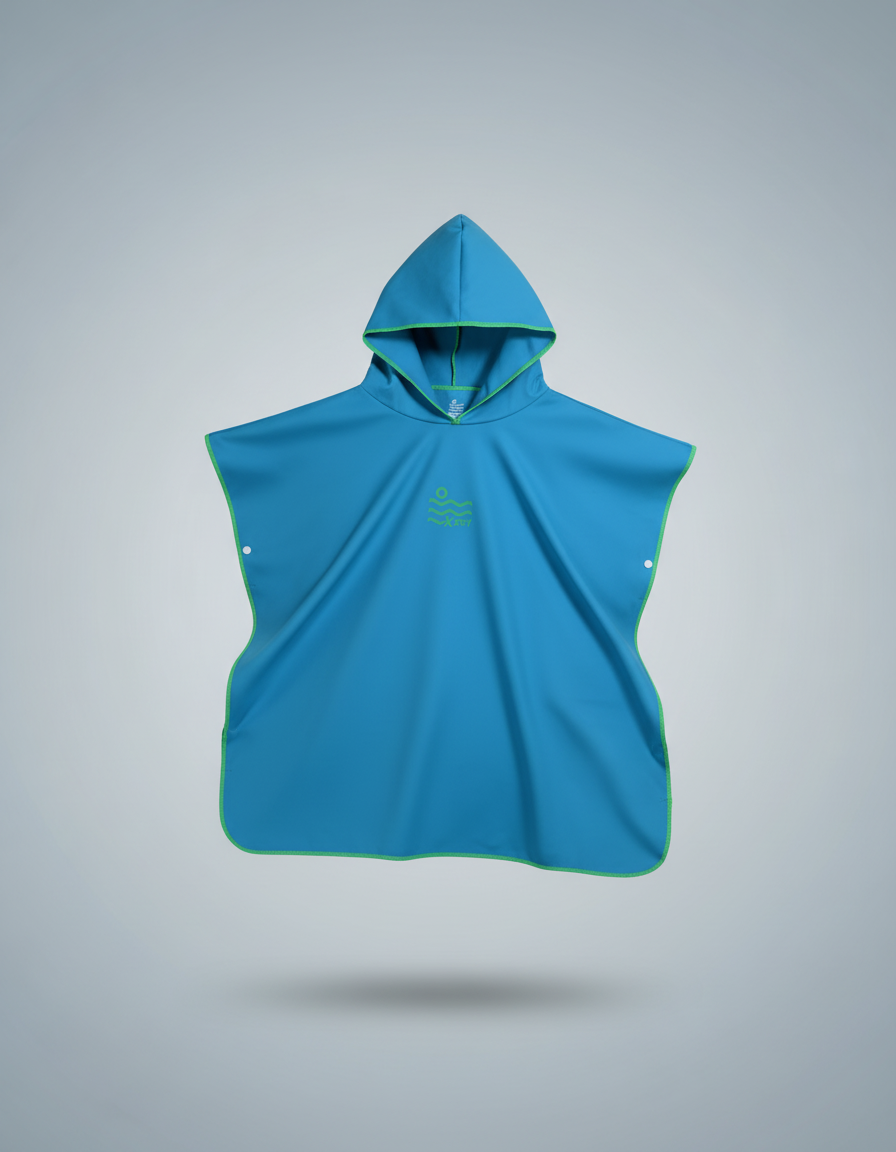 Microfiber Poncho - Dark Turquoise