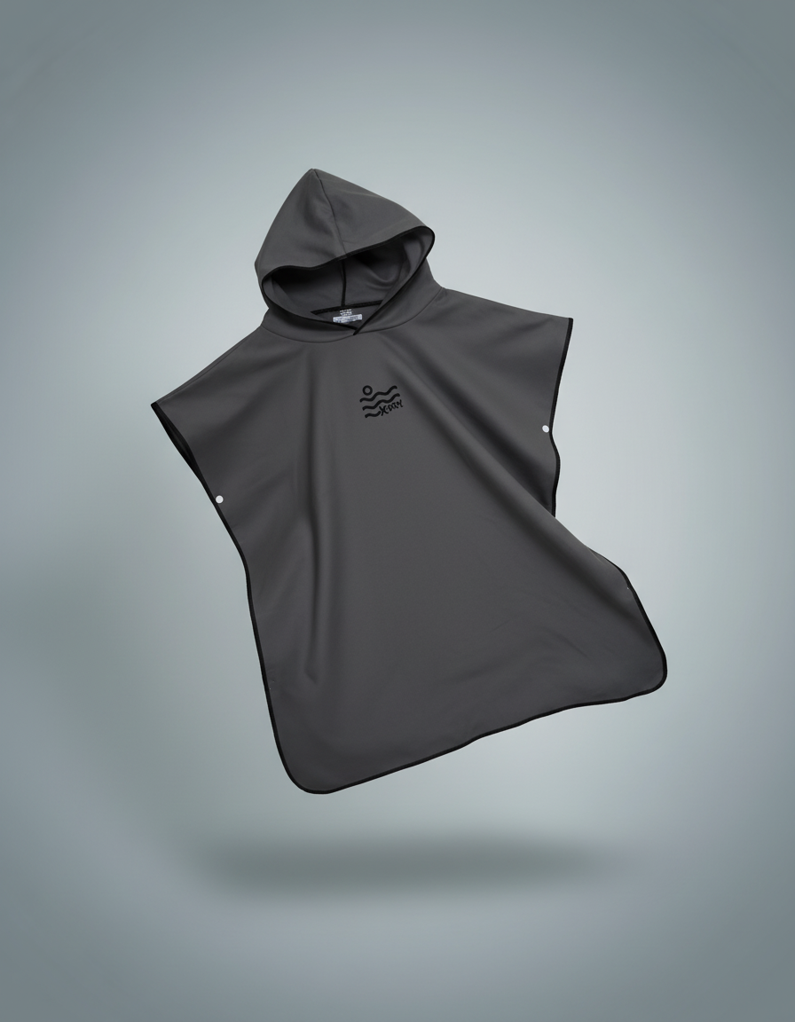 Microfiber Poncho - Grey