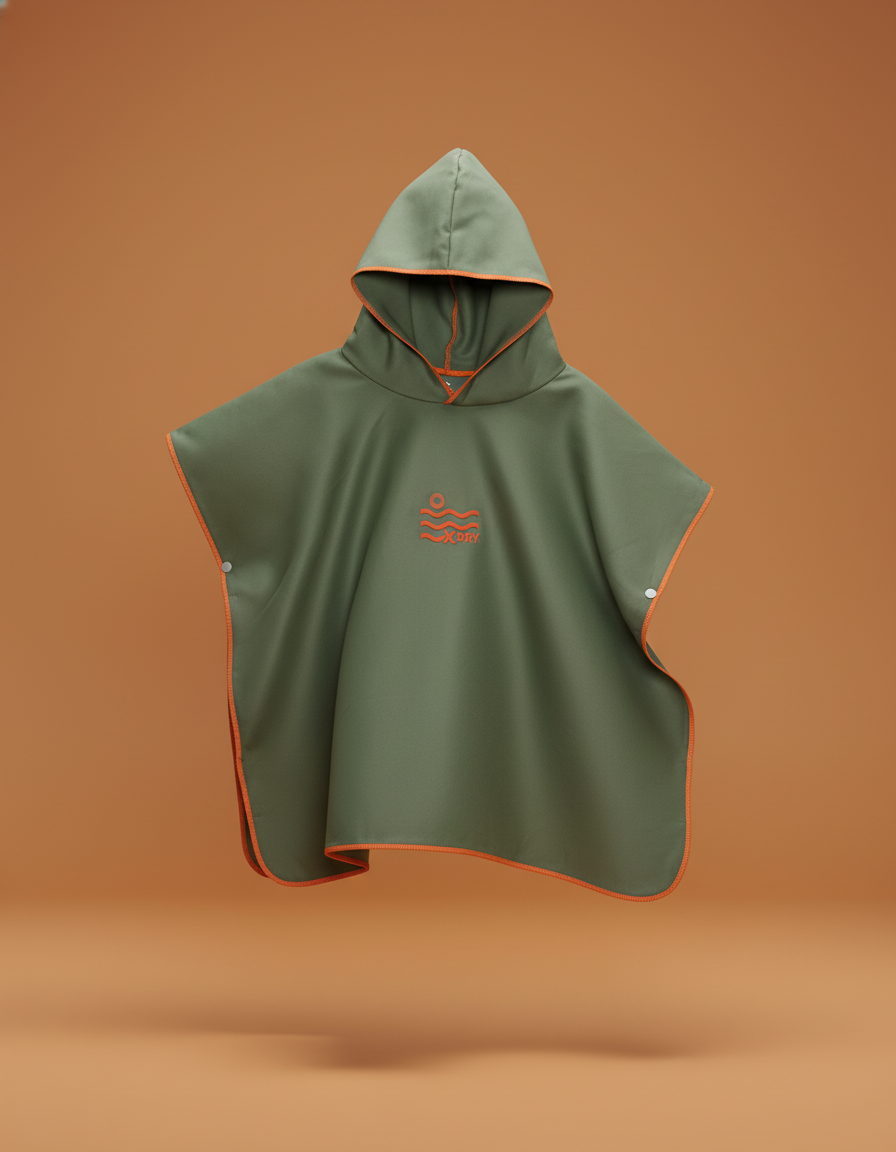 Microfiber Poncho - Khaki