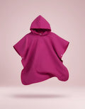 Hot pink microfiber beach poncho quick-dry changing robe