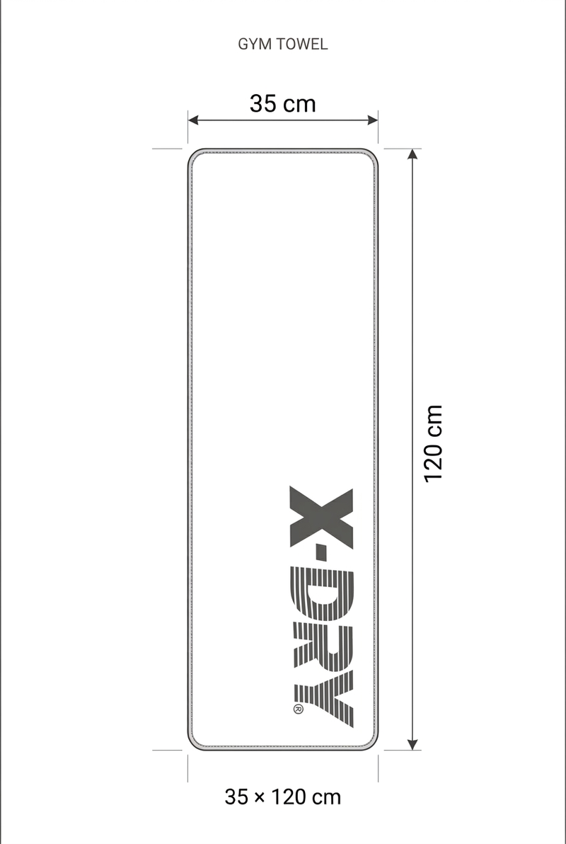 35 × 120 cm size chart with product-matched logo placement