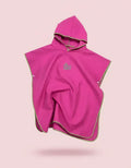 Hot pink microfiber beach poncho quick-dry changing robe