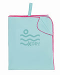 Baby blue microfiber beach towel sand-free quick-dry 160x80cm