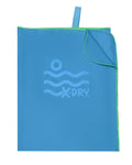 Dark turquoise microfiber beach towel sand-free quick-dry 160x80cm