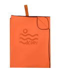 Orange microfiber beach towel sand-free quick-dry 160x80cm