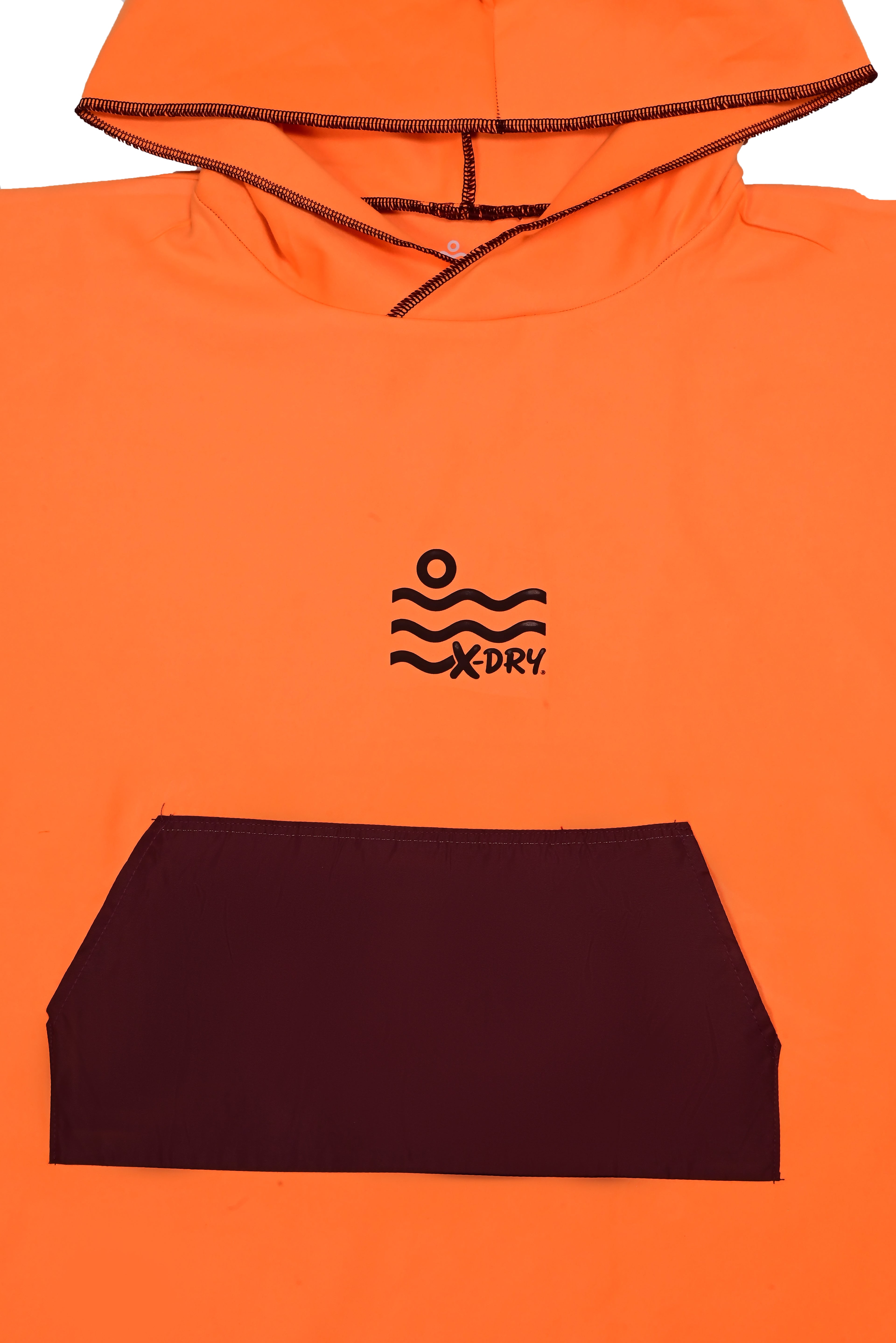 Microfiber Kangaroo Ponchos - Orange