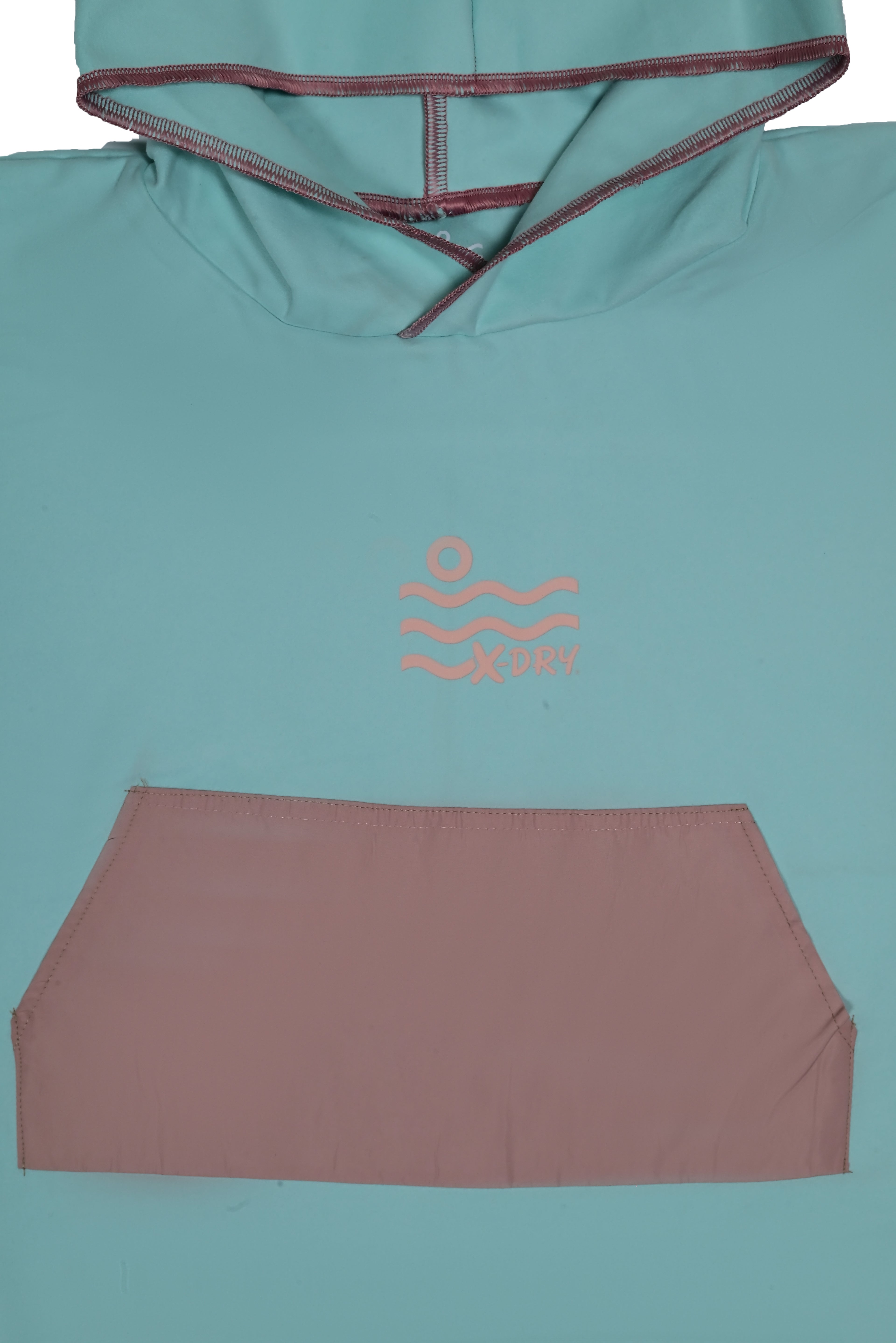 Microfiber Kangaroo Ponchos - Baby Blue