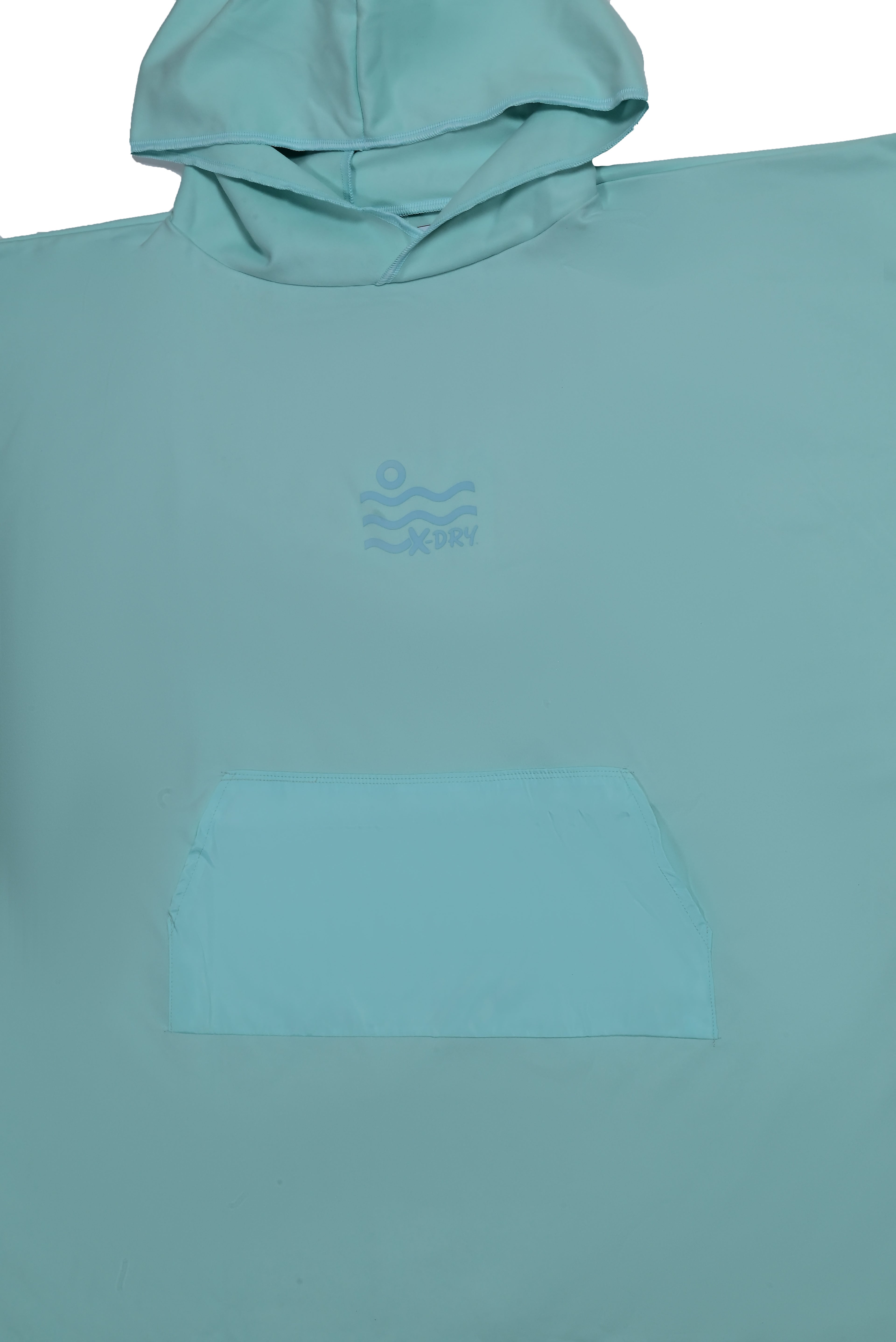 Microfiber Kangaroo Ponchos - Baby Blue