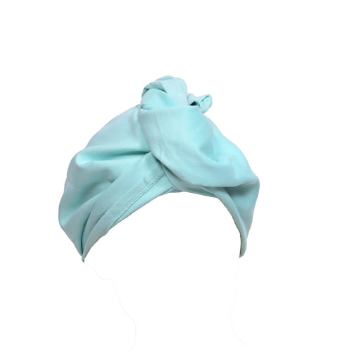 Baby blue microfiber hair towel quick-dry ultra-absorbent