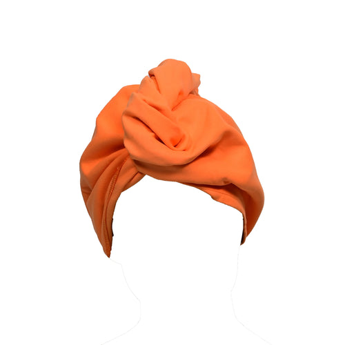 Orange microfiber hair towel quick-dry ultra-absorbent