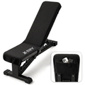 Black X-DRY bench cover with light silver-gray logo