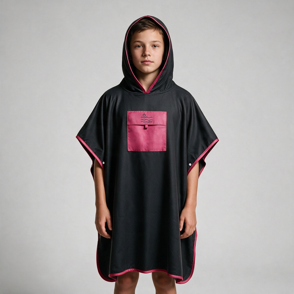 Microfiber Pocket Poncho - Black