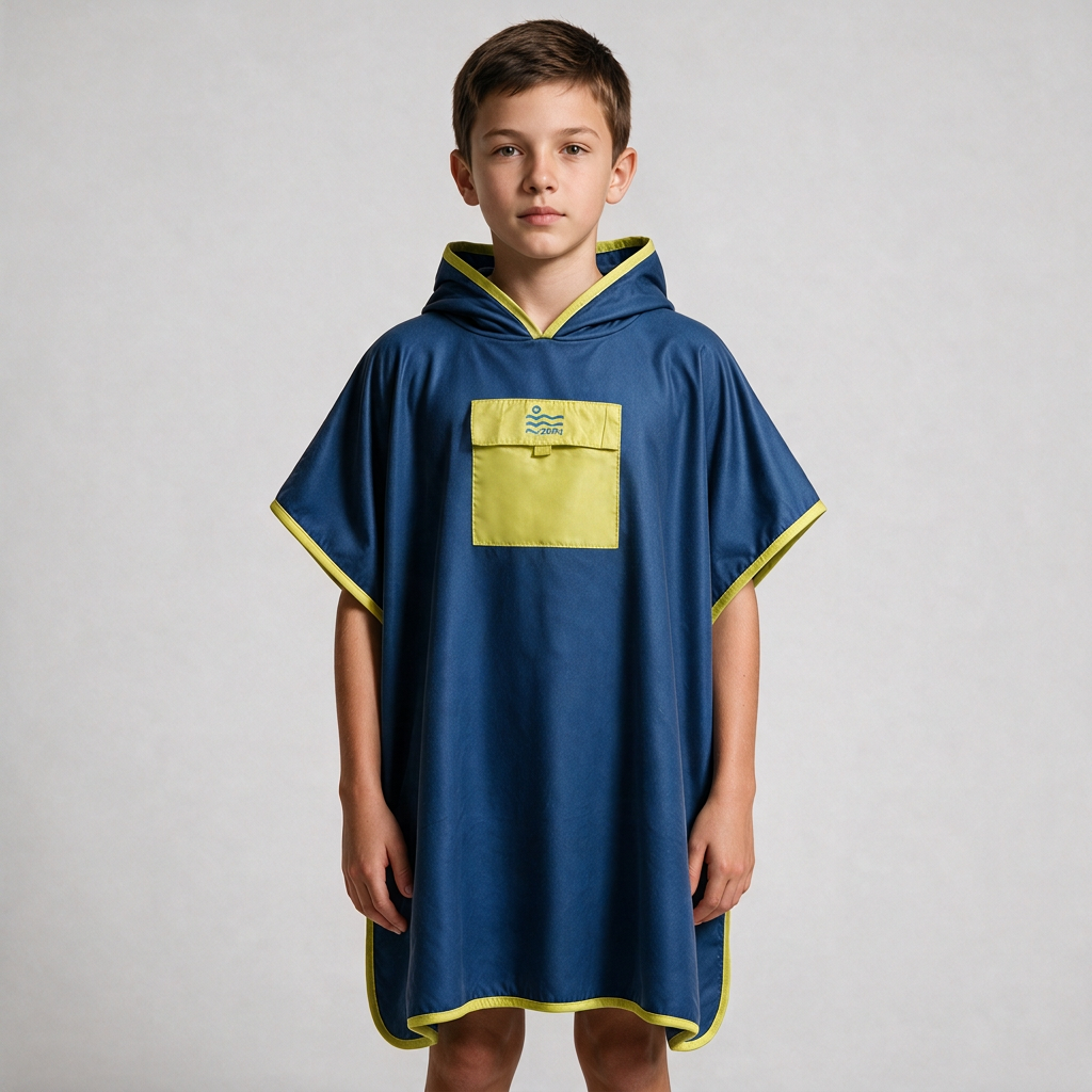 Microfiber Pocket Poncho - Blue
