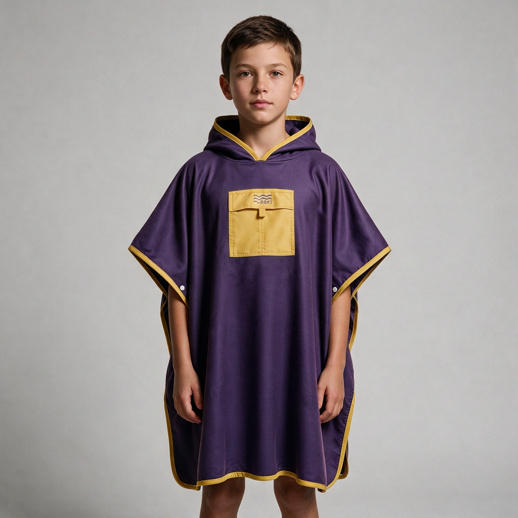 Microfiber Pocket Poncho - Dusty Plum
