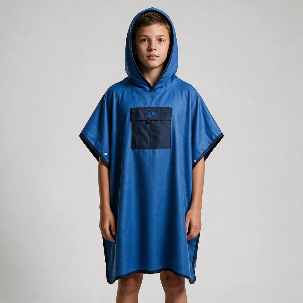 Microfiber Pocket Poncho - Blue