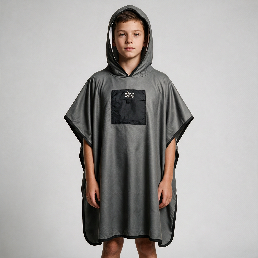 Microfiber Pocket Poncho - Grey