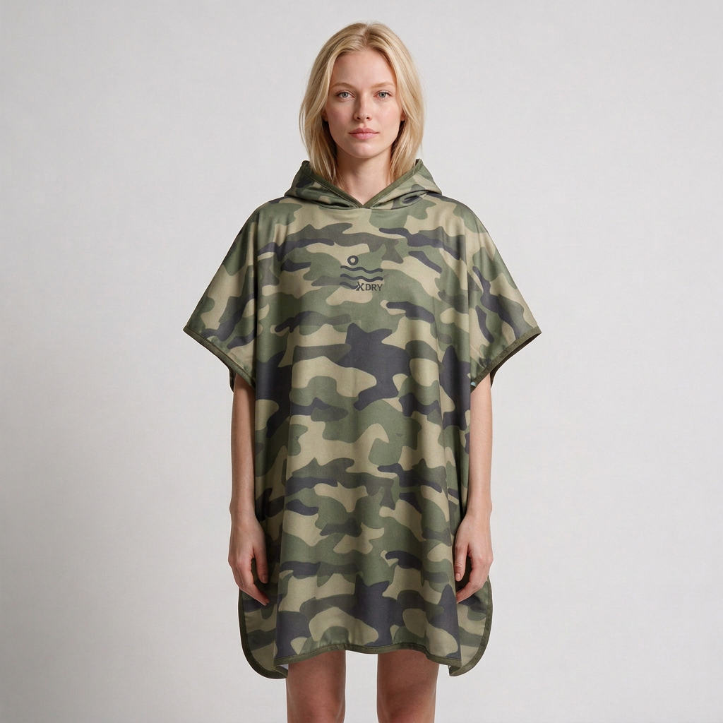 Camo Microfiber Poncho