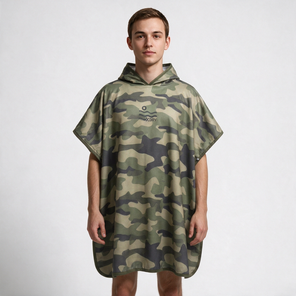 Camo Microfiber Poncho