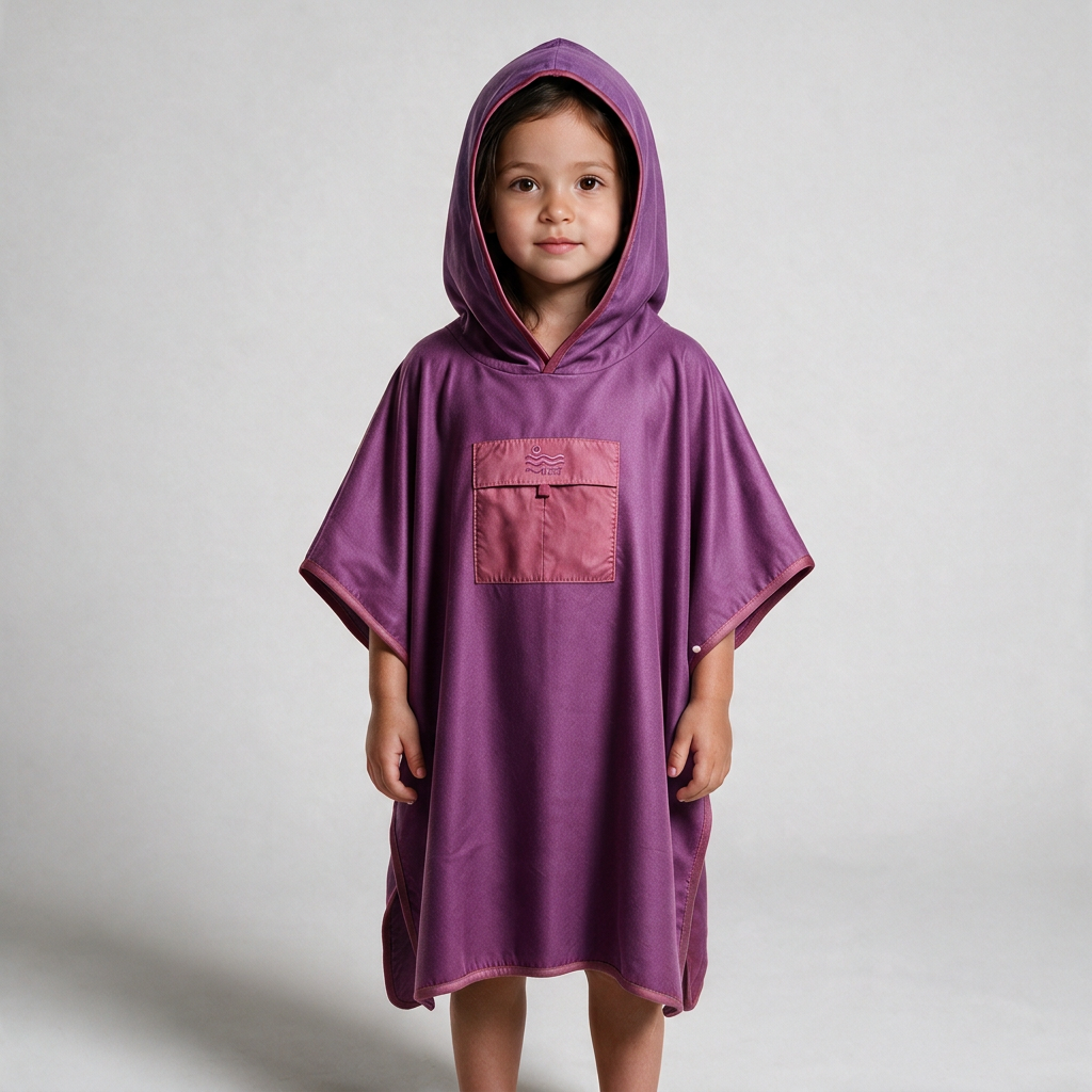 Microfiber Pocket Poncho - Hot Pink