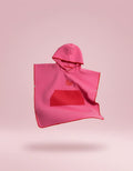 Pink kangaroo poncho with pocket microfiber changing robe