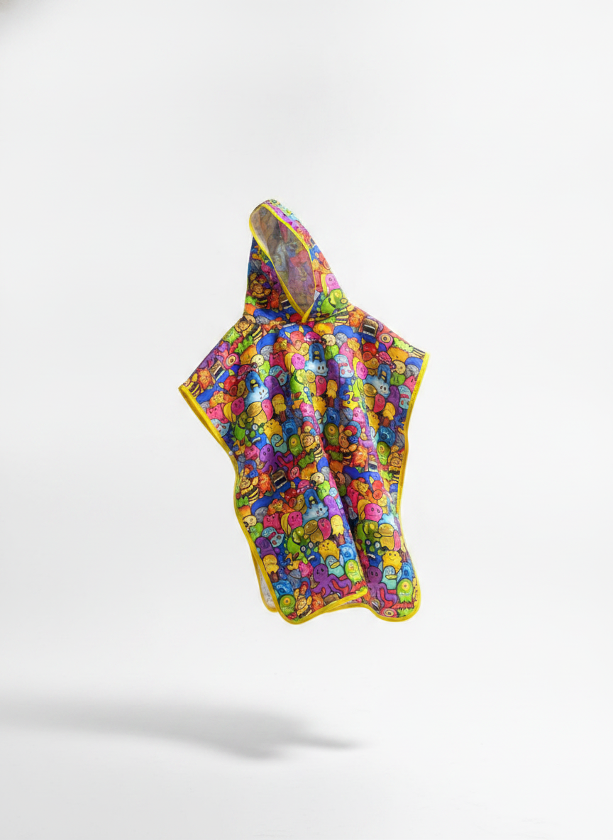 Doodles Microfiber Poncho