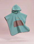 Baby blue kangaroo poncho with pocket microfiber changing robe