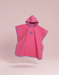 Pink microfiber beach poncho quick-dry changing robe