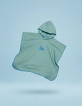 Baby blue microfiber beach poncho quick-dry changing robe