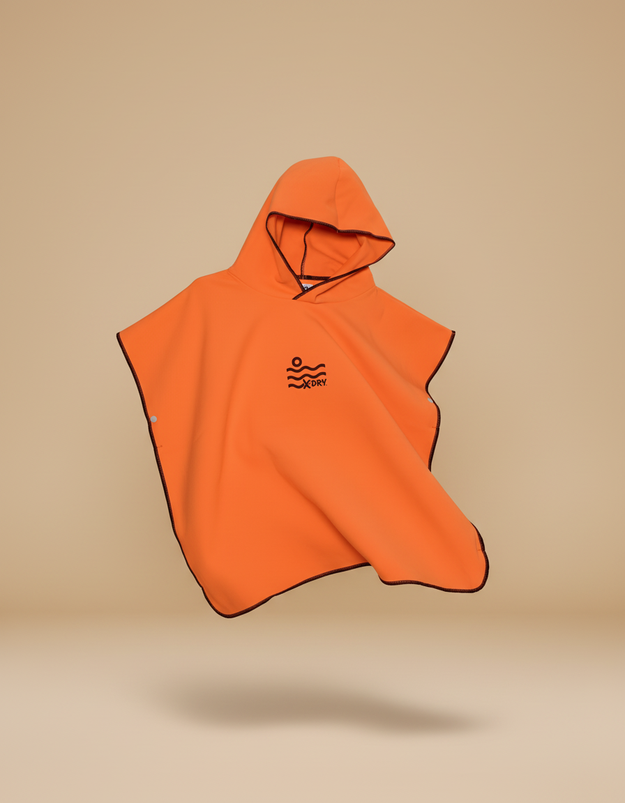 Microfiber Poncho - Orange