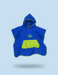 Blue kangaroo poncho with pocket microfiber changing robe