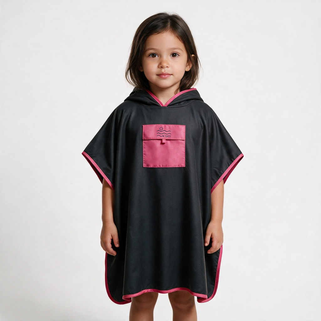 Microfiber Pocket Poncho - Black