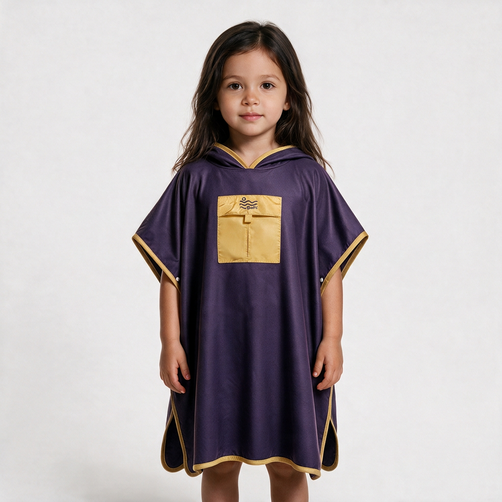Microfiber Pocket Poncho - Dusty Plum