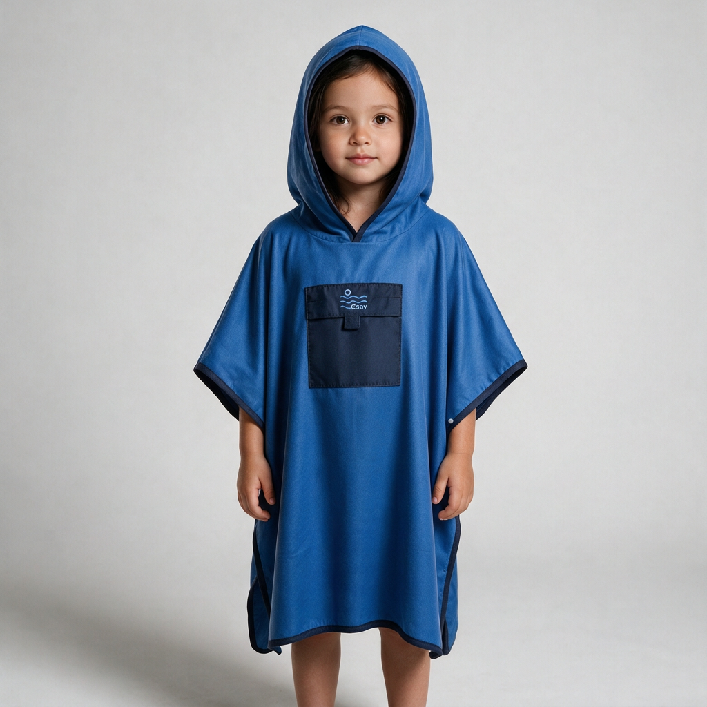 Microfiber Pocket Poncho - Blue