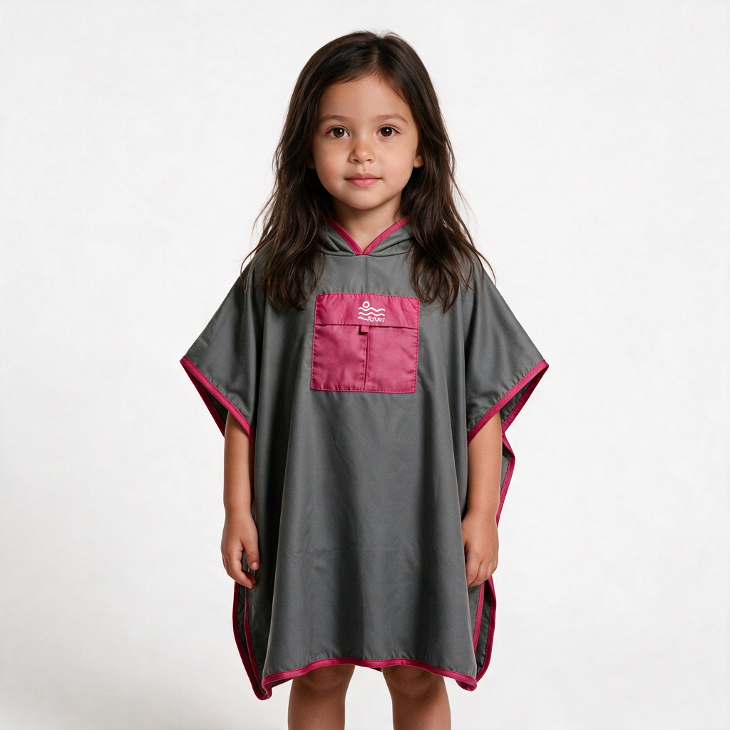 Microfiber Pocket Poncho - Grey