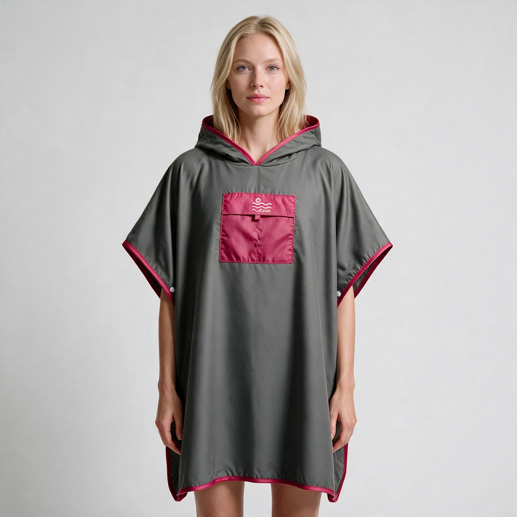 Microfiber Pocket Poncho - Grey