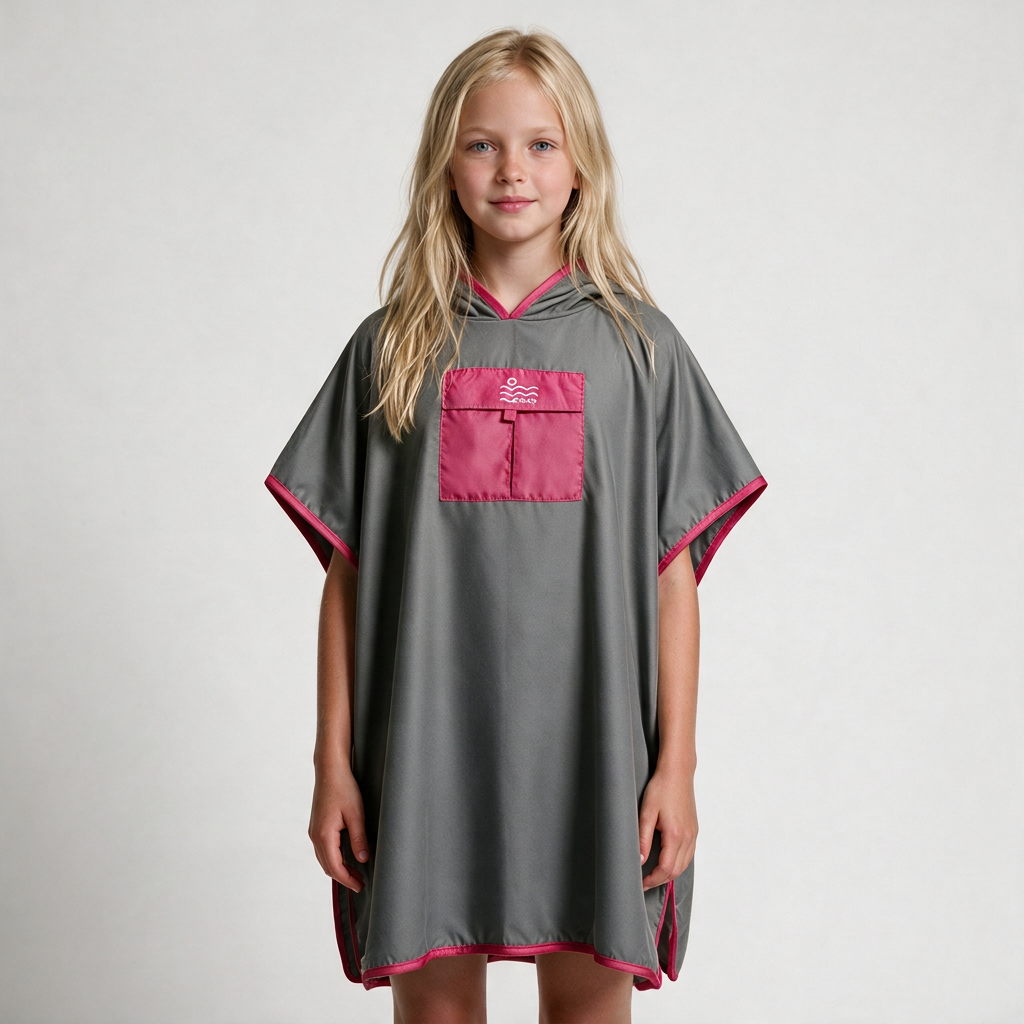 Microfiber Pocket Poncho - Grey