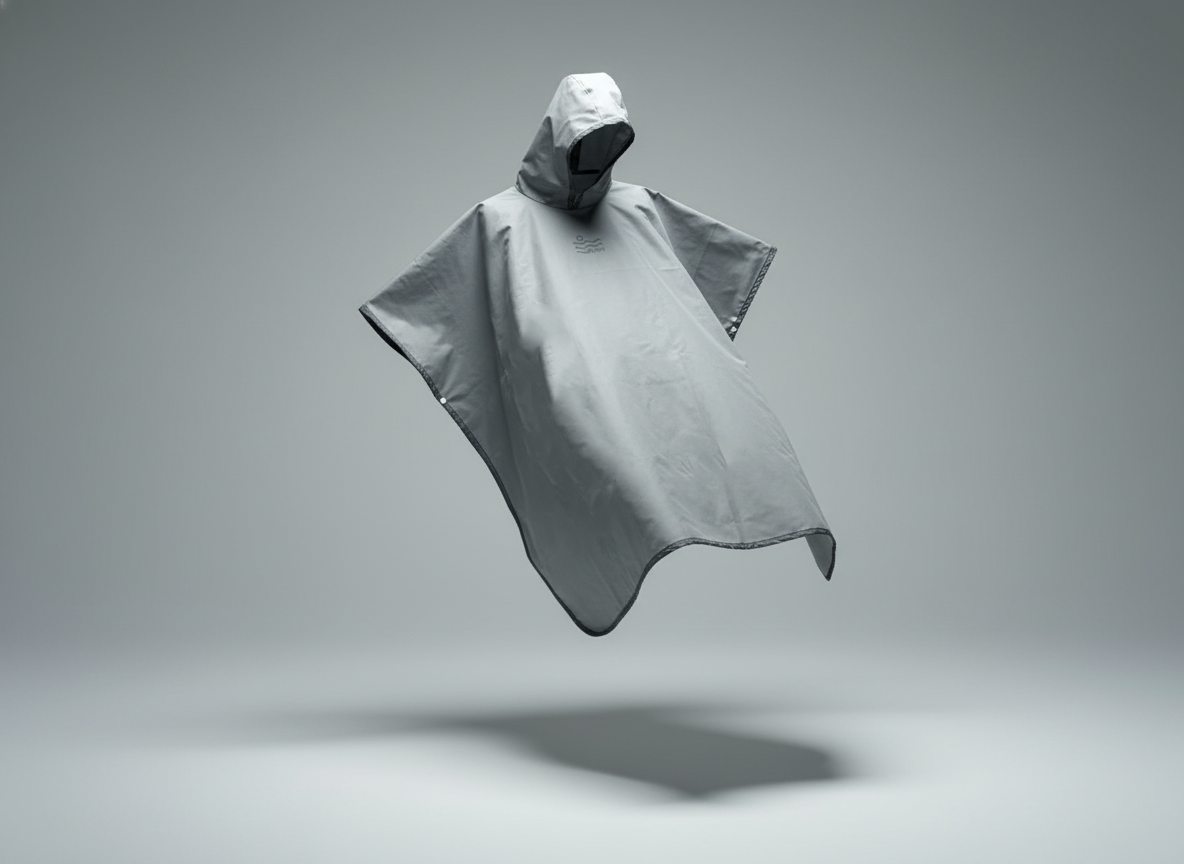 Microfiber Poncho - Grey