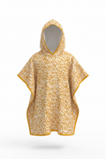 Kids Leopard Print Poncho — Front View Studio Shot