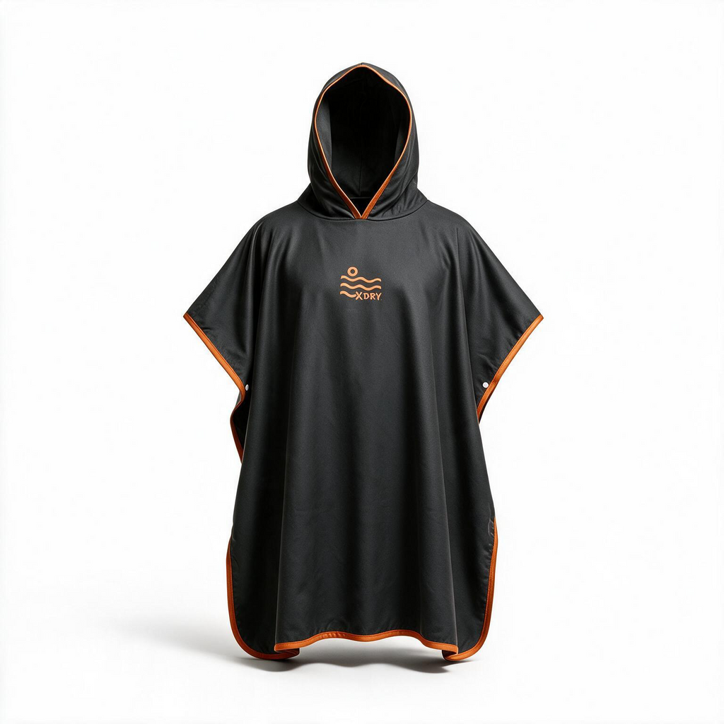 Microfiber Poncho - Black