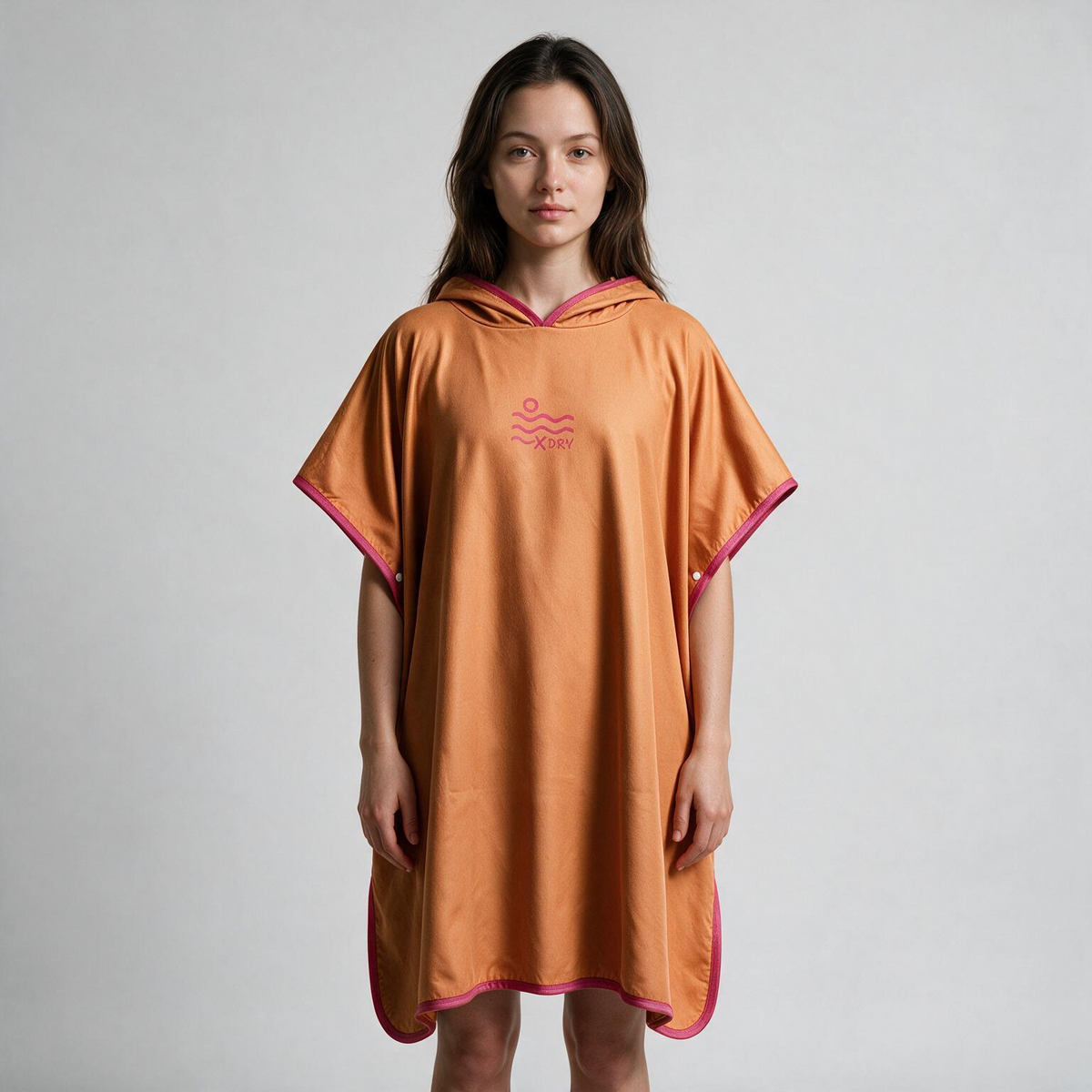 Microfiber Poncho - Dark Orange
