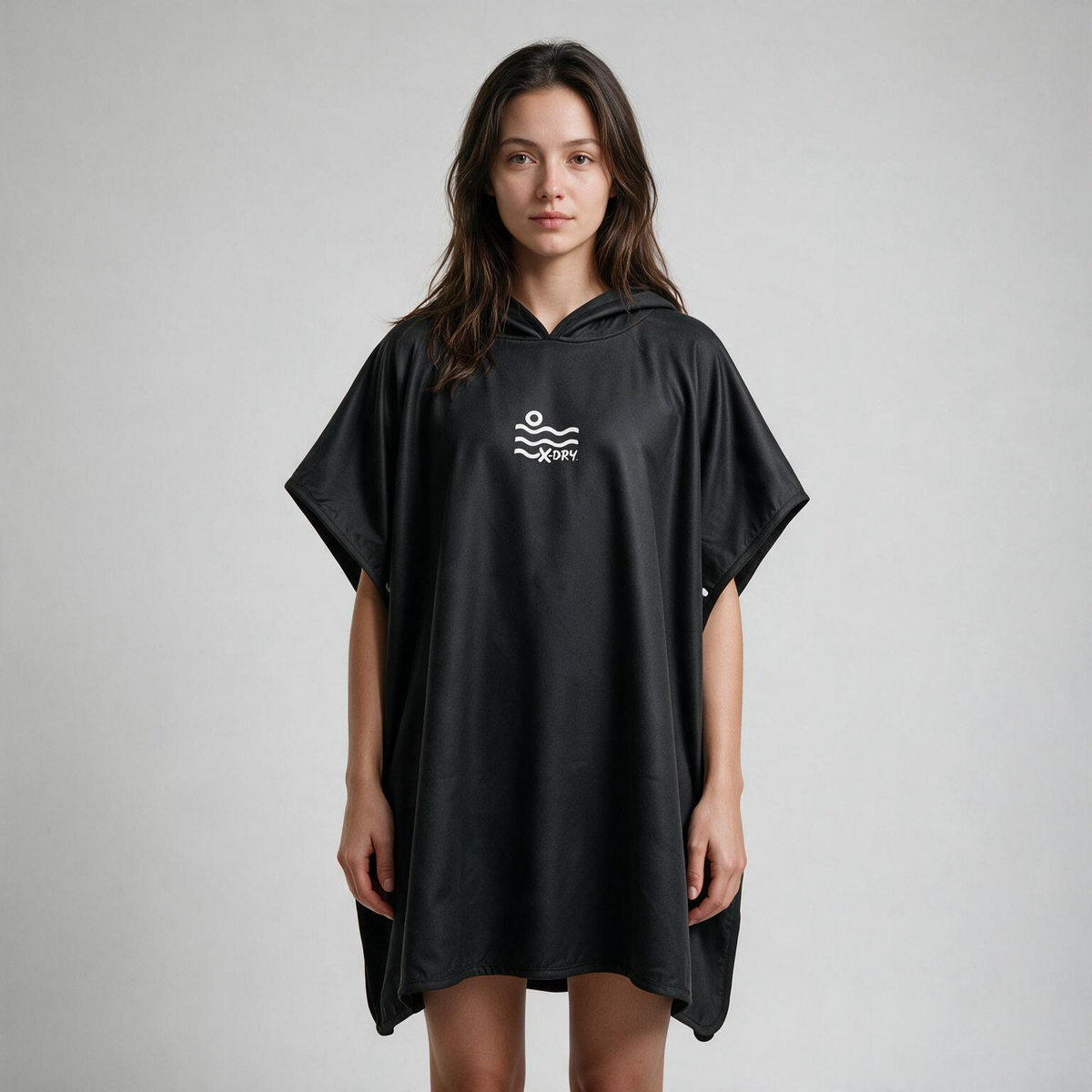 Microfiber Poncho - Black
