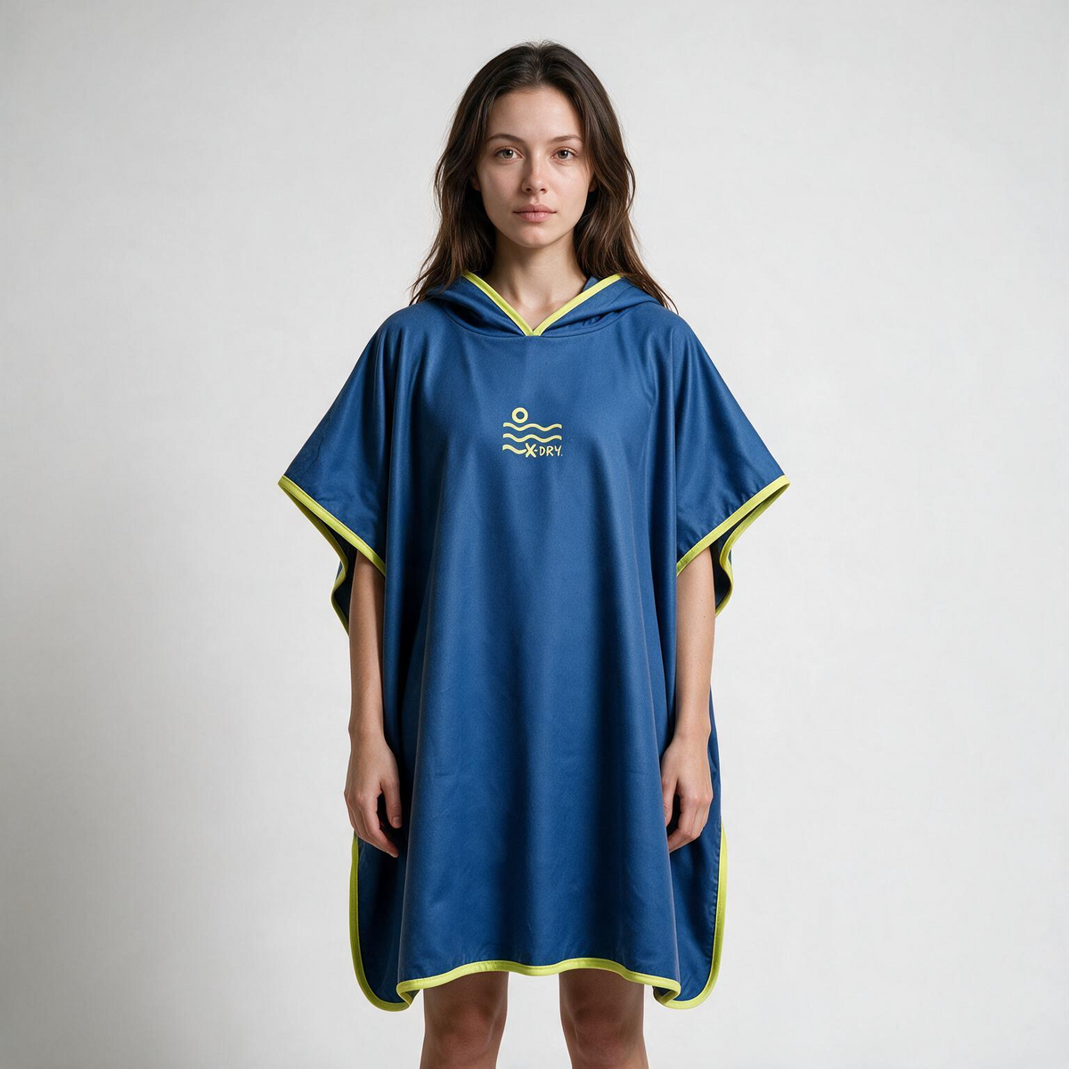 Microfiber Poncho - Blue